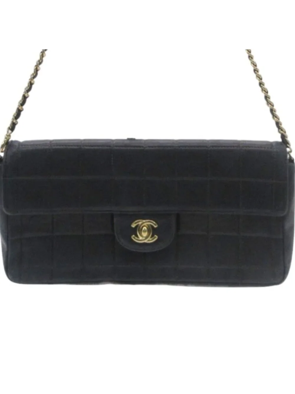 Chanel Shoulder Bag Cho Edge Coat Lambskin Black